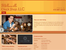 Tablet Screenshot of millersvilleclockshop.net